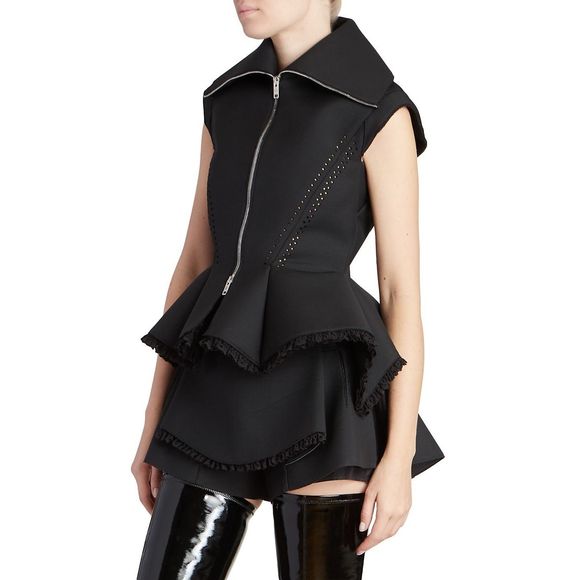 Givenchy Sleeveless Peplum Zip-Up Vest FR 36/US 4 $4250 - Picture 3 of 12
